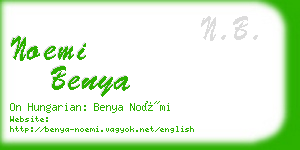 noemi benya business card